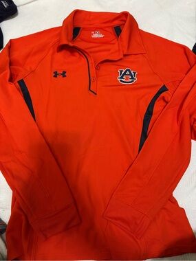 Under Armour Orange HeatGear Athletic Top with Black Accents